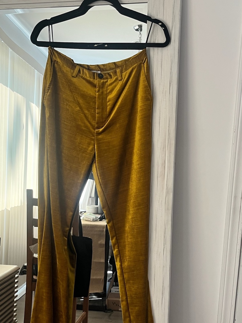 Forte_Forte Velvet Trousers in Mustard Yellow